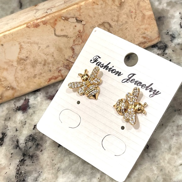 Busy Bee Zircon Gemstone Earrings - Picture 3 of 4